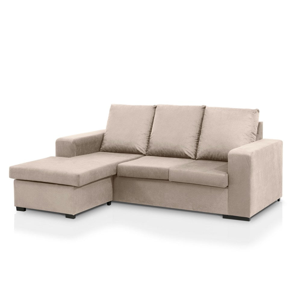Sofá de Canto Astro com Chaise Longue - Bege